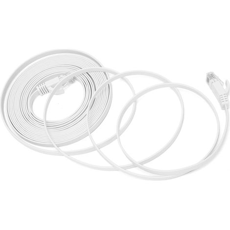 Câble Ethernet Gigabit CAT6, paire torsadée 8 fils, cordons de brassage, câble plat en cuivre, 5 mètres (1/5)