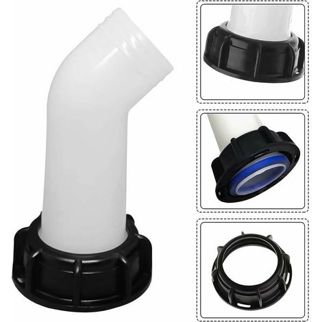 Tuyau de vidange 3 pièces pour IBC 1000L - Rallonge, adaptateur, connecteur robinet, filetage 2" (1/3)