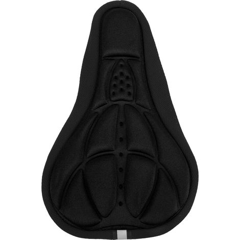 Schwarzer Fahrradsattelbezug – Komfortables, atmungsaktives und strapazierfähiges ergonomisches Kissen mit weichem Schaumstoff, einfache Montage