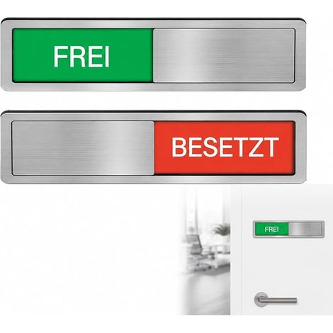 Plaque de porte magnétique et autocollante « Bitte Nicht Stören Frei/Besetz » pour bureau et salle de conférence (1/5)