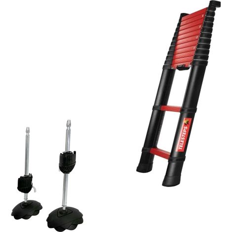 Telesteps Rescue Line Firefighter Telescopic Ladder 4.1m +Adjustable ...
