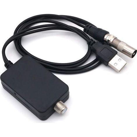 Antena de TV digital HD para interiores, amplificador de señal, toma de tierra, receptor, amplificador de antena, ATSC, color negro. (1/2)