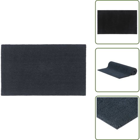 The Living Store Tapis de porte gris foncé 90x150 cm fibre de coco touffeté - Tapis D'entrée - Paillasson - Fibre De Coco - Tapis Exterieur - Tapis Interieur (1/5)