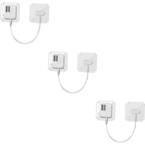 Ensemble de 3 verrous à combinaison pour réfrigérateur : installation sécurisée sans perçage (1/5)