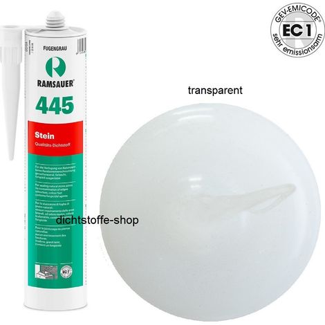 Ramsauer 445 Stein 1K Silikon Dichtstoff 310ml Kartusche transparent