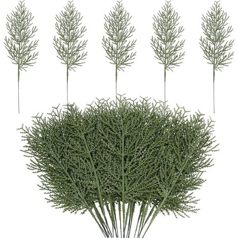 24 Pièces Branches de Pin Artificielles, Fausses Branches de Sapin de Noël, Verdure Aiguilles de Pin pour Guirlande Arbre de Noël Table Décoration de Maison Jardin(10 x 35 CM) (1/5)