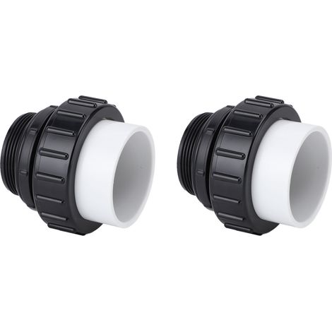 Union haute température PVC 21063 200 000, 2 pouces MIP x 2 pouces PVC, pour système Pentair Intelliflo de pompe de piscine spa, installation facile, pack de 2 (1/5)