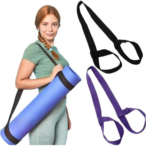 Sangle Tapis,2 pièces Sangle de Tapis de Yoga,Yoga Sangles de Transport, Yoga Mat Carry Strap, Yoga Mat Strap,pour Pilates Sport Exercices Fitness (1/5)