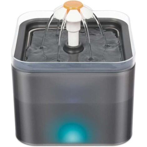 Fontaine à eau pour chat et chien, distributeur d'eau silencieux pour chat avec filtre remplaçable, gris (1/4)