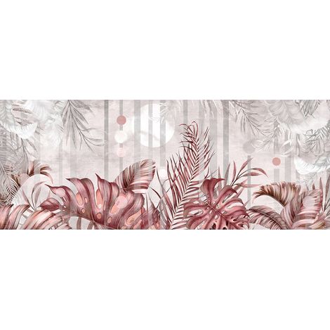 Papier peint panoramique - Feuilles Tropicales - 130 cm x 51 cm (1/2)