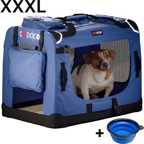 Transportin para perros plegable de tela azul marino xxxl 101 x 70 x 70 cm 223009675 (1/2)