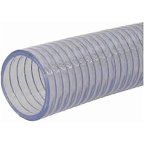 Durchsichtiger PVC-Schlauch mit Stahlspiralverstärkung für Saug- und Druckzwecke zur Wasserübertragung. Lebensmittelprodukte, alkoholfreie Flüssiggetränke, Standard (1/2)