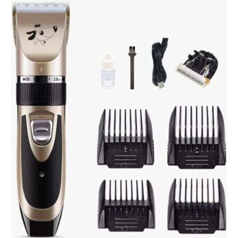 Tondeuse Chien Professionnel Poil Long Epais Animal Silencieux Rechargeable Electrique Tondeuse pour Chien et Chat Dog Clipper Kit