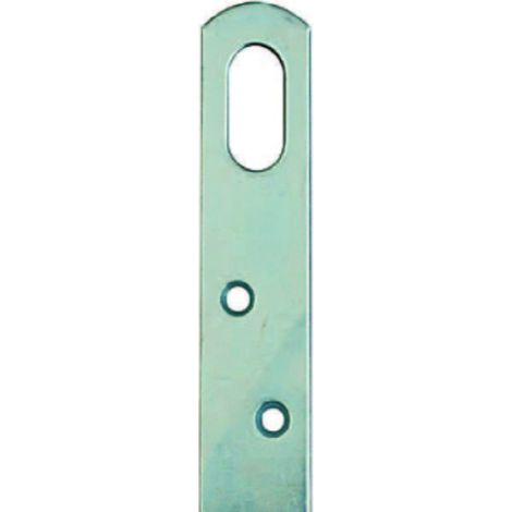 4 PEZZI - PIASTRINE CON FINESTRA 80x19MM- IN ACCIAIO ZINCATO