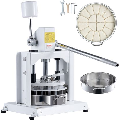 Vevor – Diviseuse de pâte manuelle 18 portions 60-280g – Acier inoxydable 304 – Conception antiadhésive pour division précise – Pour boulangeries et restaurants