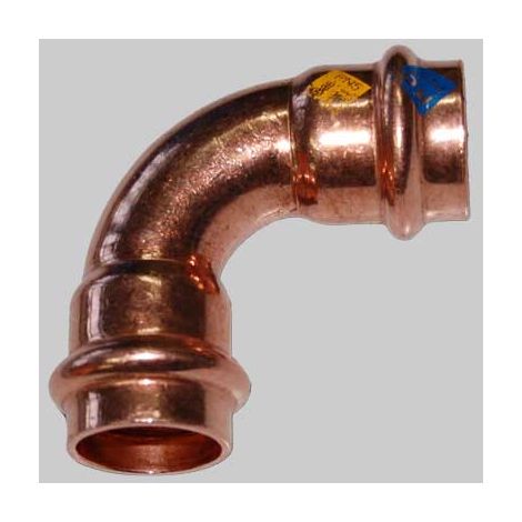 CURVA RAME A PRESSARE 90  ° FEMMINA/FEMMINA  22 x 22     MADE IN ITALY