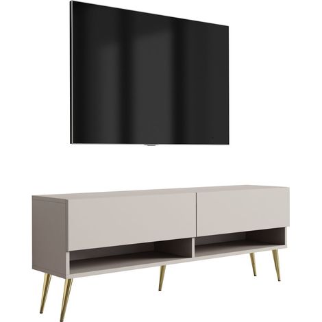 Mobile TV : Cachemire, gambe dorate inclinate, 140 × 32 × 52 cm (1/5)