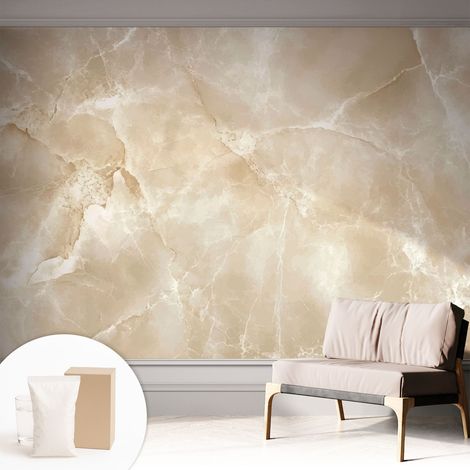 Carta Da Parati Con Design Moderno - Per Rinnovamento Rapido - Non-Woven - Per Interni Moderni Pietra naturale 312x219 cm (1/5)