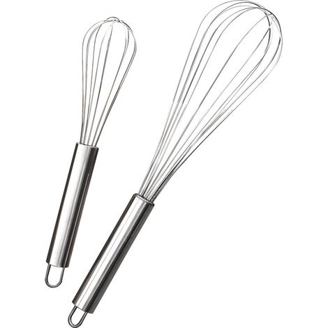Fouet de 26 cm, fouet de cuisine en acier inoxydable avec fils robustes, compatible lave-vaisselle, ustensile de cuisine idéal (Couleur : argent), Quantité : 1