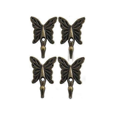 Porte-manteau mural papillon style rétro (1/5)