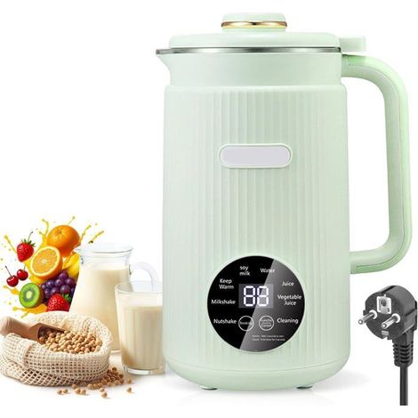 Máquina para hacer leche vegetal 8 en 1 - HJKJYX - 1200 ml, totalmente automática, con temporizador y función para mantener caliente, apta para leche de avena y leche de almendras. (1/5)