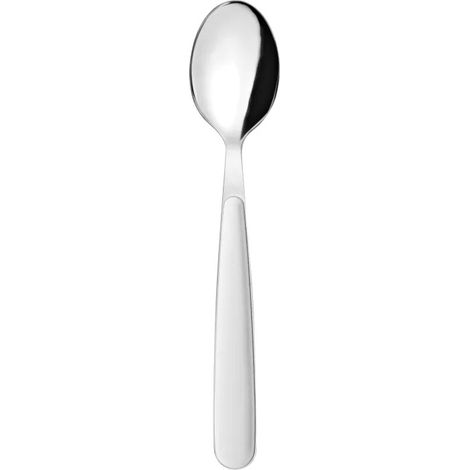 Cucchiaino da tavola in acciaio inox bianco