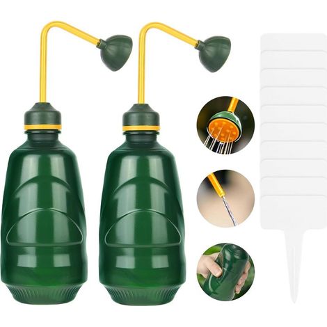 Arrosoir Plante Interieur,2Pcs Petit Arrosoir pour Bonsaïs,450ml Pulvérisateur a Main pour Semis,Bonsaïs,Plantes Délicates et Fleurs (Vert) (1/5)