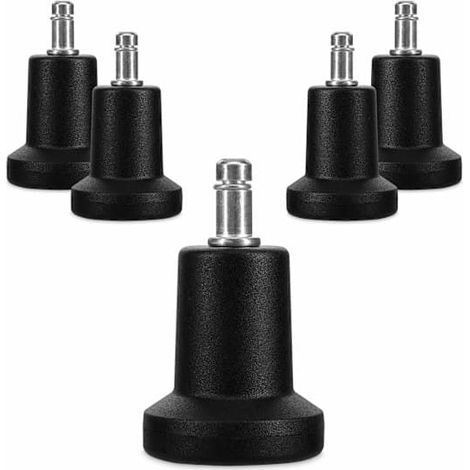 Ecleanfy - Patins de chaise de bureau /HH/ - Lot de 5 embouts de rechange pour pieds de chaise 10/22 mm - Pieds de chaise stables et silencieux pour sols durs (1/2)