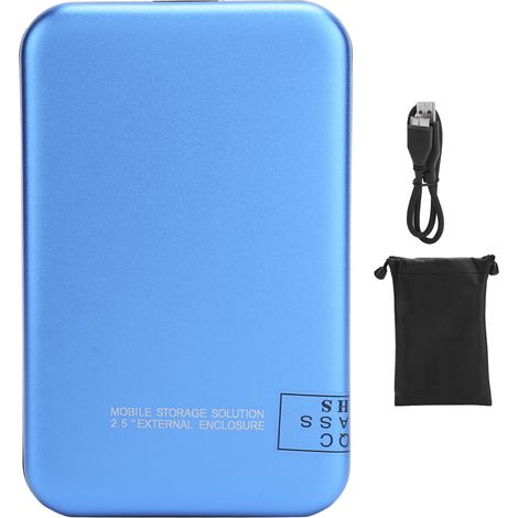 Disque Dur Externe 2.5 pouces 320Go USB 3.0 Portable Bleu avec Adaptateur Câble pour PC Bureau Ordinateur Portable (1/5)