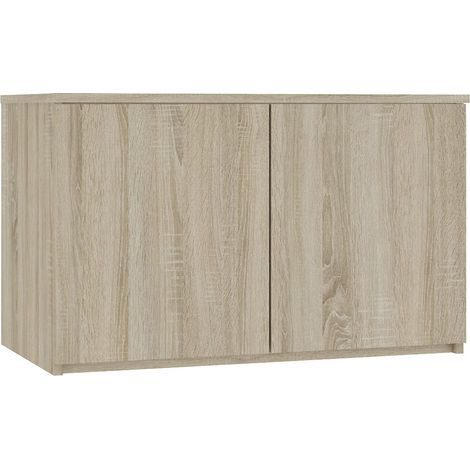 Akord – Surmeuble armoire 90 cm – 2 portes battantes – Panneau stratifié Chêne Sonoma – 2 étagères 90x51x55 cm
