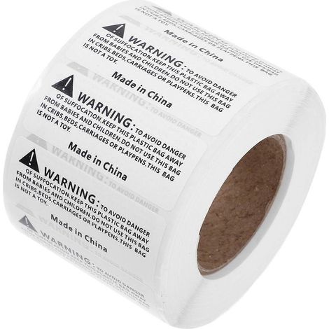 1000 étiquettes d'expédition autocollantes, étiquettes d'avertissement de suffocation pour cartons d'emballage-5.00X2.00X0.10CM (1/2)