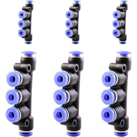 10 pièces 16 mm répartiteur en Y à 3 voies, raccord pneumatique, rapide plastique raccords Push to Connect, adaptateur de conduite d'air PY - PK-4mm (1/5)
