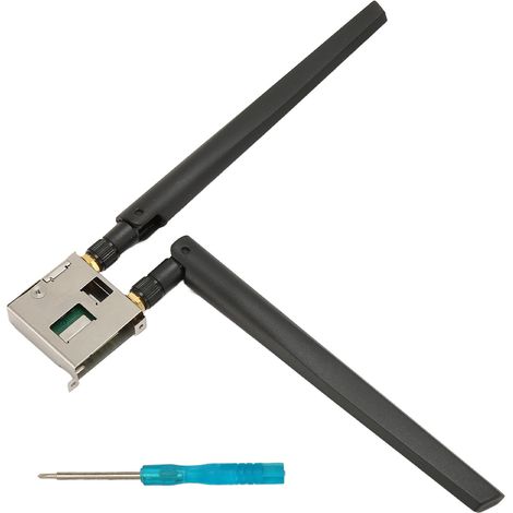 WiFi 6 Triple Band 2,4 GHz/5 GHz/6 GHz M.2 AX Karte mit Antennen und Bluetooth 5.3