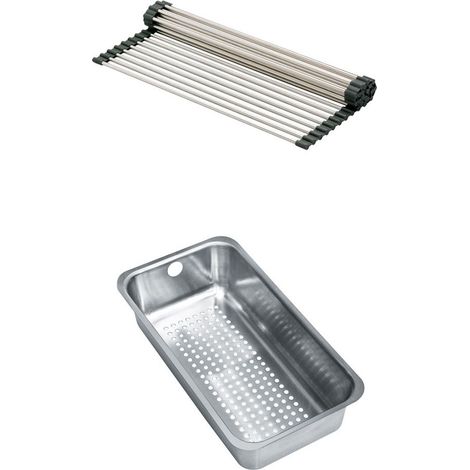 Set accessoires éviers Basis 651 - Fragranit : Rollmat + panier égouttoir - Franke (1/3)