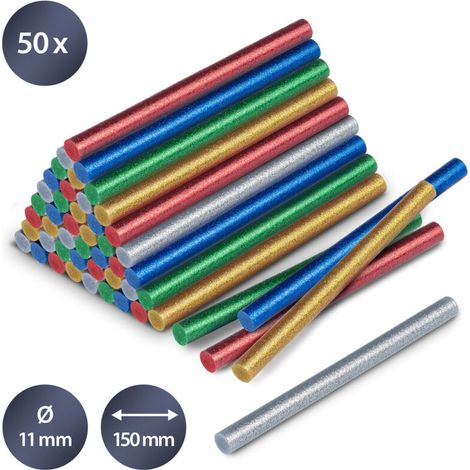 Bâtonnets de colle à paillettes (50 pces ø 11 mm) (1/5)