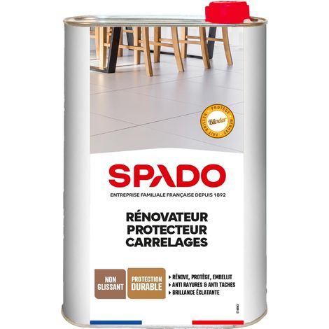 Rénovateur Protecteur Carrelages - Protection Anti-Rayures et Anti-Taches - Haute Résistance à l'Humidité et à l'Usure - Fabrication Française - Bidon 1 Litre (1/5)
