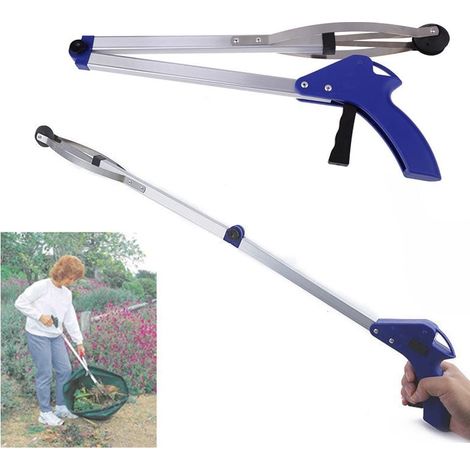 Outil de préhension pratique, pince extensible pliable de 81 cm, aide à la mobilité légère et durable, pince à déchets à bras long, outil pratique pour ramasser les déchets. (1/5)