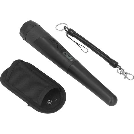 Détecteur de métaux portable professionnel et ultra-sensible, avec écran LCD et lampe torche intégrée, noir. (1/5)