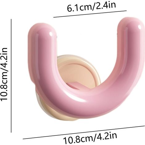 Scarpiera da parete a 4 pezzi, con ventose, salvaspazio, ideale per organizzare scarpe in ingresso, bagno e armadio, colore rosa. (1/3)