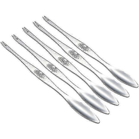 Set aus 12 Küchenutensilien für Picknicks und Meeresfrüchte: Hummergabeln, Krabbenzangen, silberfarben. (1/4)