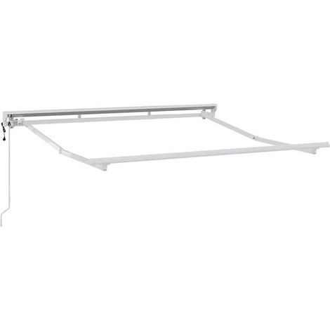 Cadre de store réglable, blanc, 2,5 x 2 mètres, acier. (1/5)