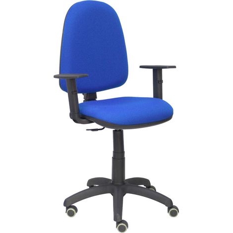 Silla Aýna bali azul brazos regulables ruedas de parqué (1/4)