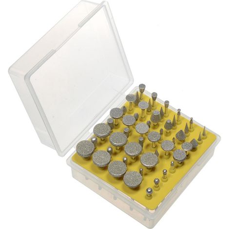 50 Diamantpolieraufsätze, 3-mm-Schaft, Set mit rotierenden Diamantfräsern für Rotationswerkzeuge