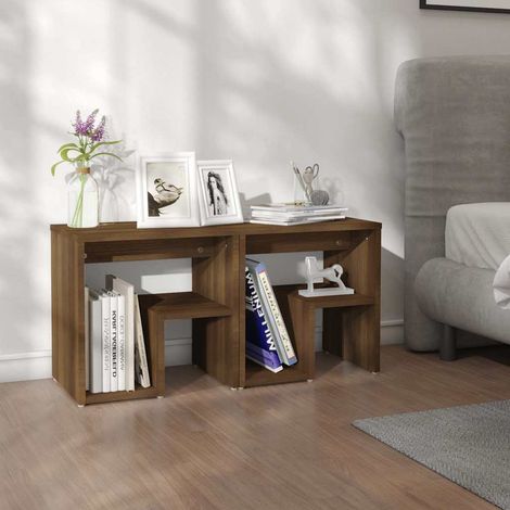 vidaXL Comodini Rovere Marrone 2 pz 40x30x40 cm in Legno