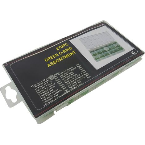 Lot de 270 joints toriques plats en caoutchouc 18 dimensions pour réparation auto clim compresseur avec boîte plastique (1/5)