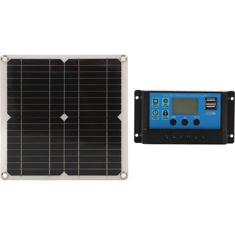 Panneau solaire pour camping-car avec panneau de charge à cellules solaires monocristallines en silicium de 12 W, doté d'un module de régulation de tension intégré adaptatif, d'un contrôle intelligent (1/5)