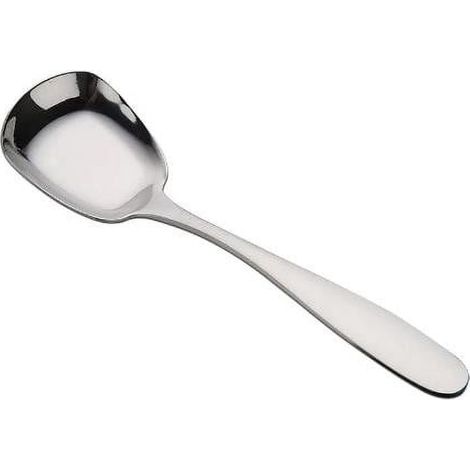 Cuillère En Acier Inoxydable À Fond Plat Carré - Pour Riz Dessert Soupe Congee - 17 X 4,4 Cm - 1 Pièce (1/5)