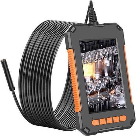 10m Endoscope Inspection Camera – Dual Lens 1080P HD – 4.3-inch LCD Screen – IP67 Waterproof – 8 Adjustable LED Lights (1/4)