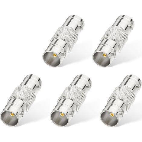 Lot de 5 adaptateurs BNC femelle vers femelle 75 ohms SDI pour caméra vidéo HD-SDI/3G-SDI/4K/8K SDI (1/4)