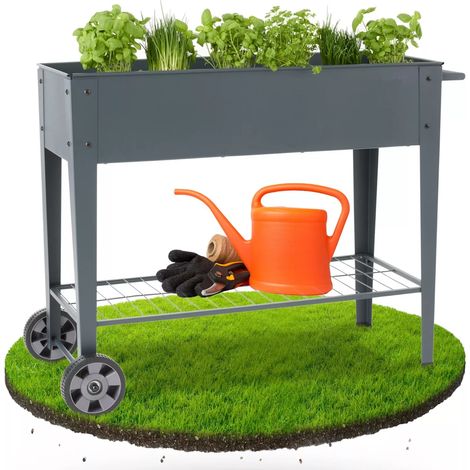 AREBOS Hochbeet Pflanzbeet Metall Gemüsebeet Pflanzkasten Stahl Beet Blumenbeet (1/5)